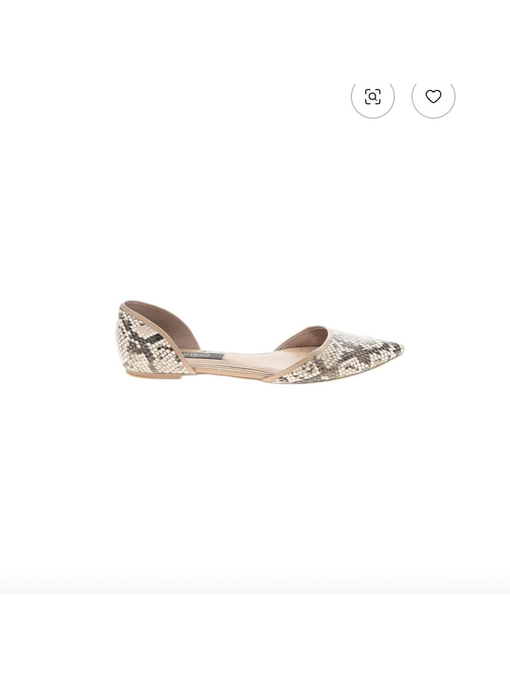 White House Black Market Tan Snake Print Flats Size 6.5